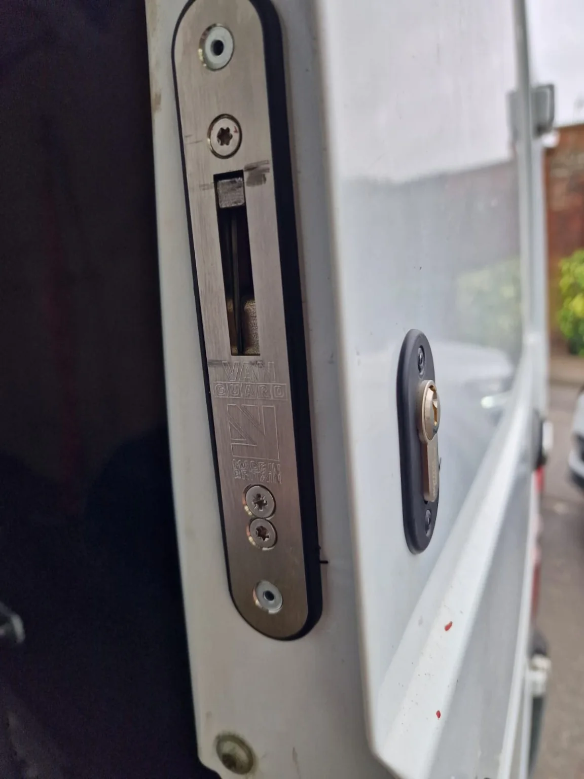 Hook lock installation detail