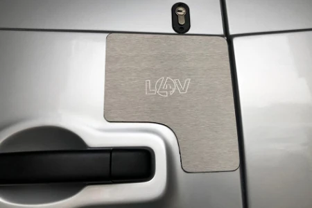 Van security shield fitted to vehicle