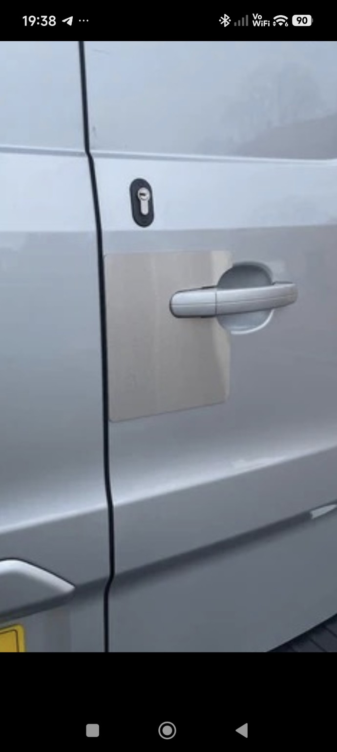 Van side door security plate example